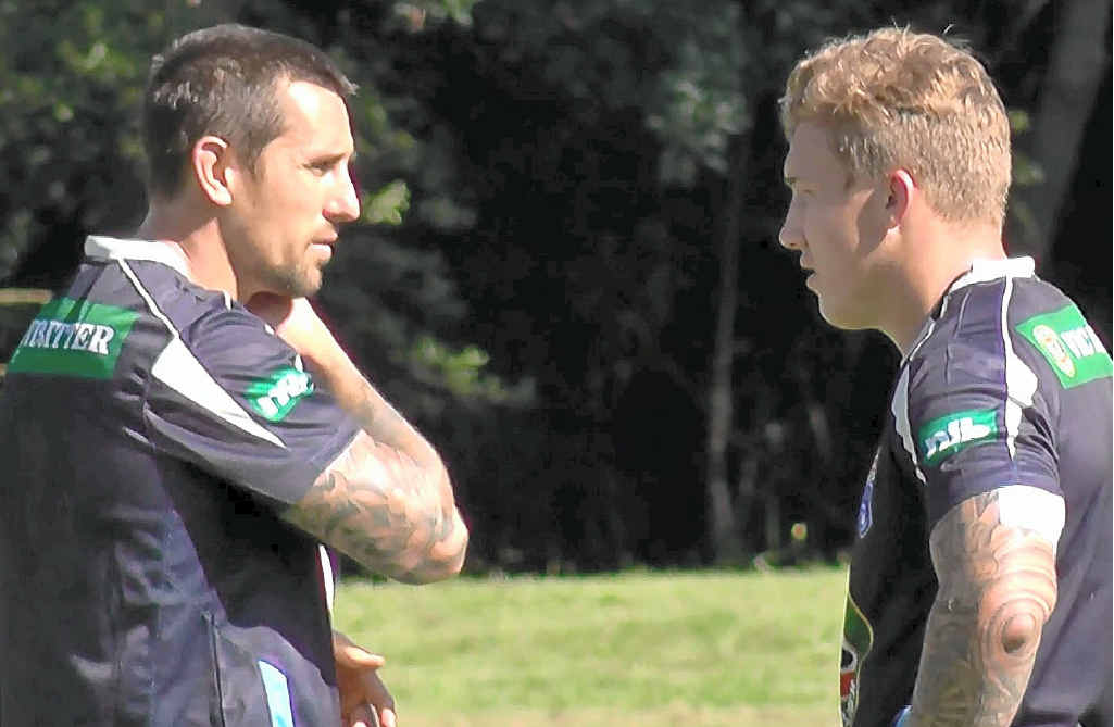 NEW PAIRING: Mitchell Pearce and Trent Hodkinson will be calling the shots for New South Wales next Wednesday night. NEW PAIRING: Mitchell Pearce and Trent Hodkinson will be calling the shots for New South Wales next Wednesday night.